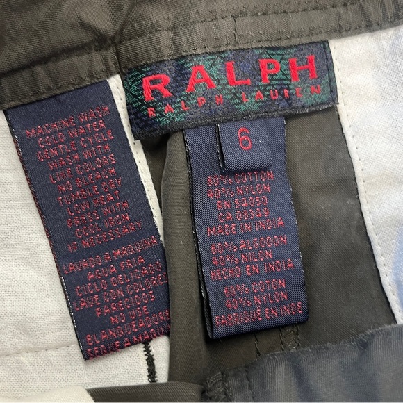Vintage RALPH by Ralph Lauren Nylon Swishy Pants 90s 00s Drawstring sz 6 - Picture 4 of 13